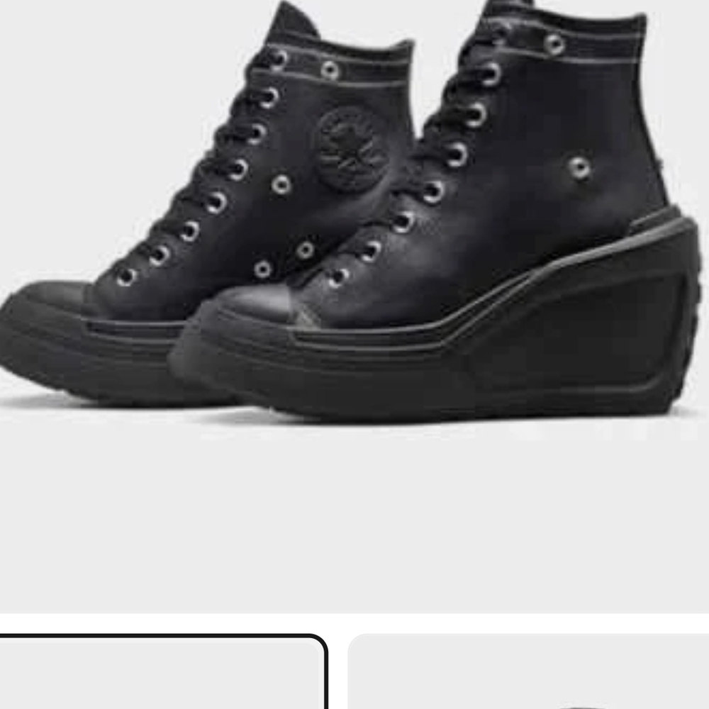 Converse Women's Black High-Top Wedge Sneakers